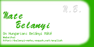 mate belanyi business card